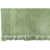Couverture J-Line en chenille verte, élégante et douce