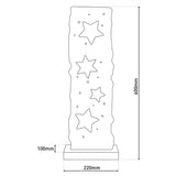 LED WOOD-DECOLUM Lune / étoiles de 60 cm de haut de Noël de haut en bois avec des LED fermement intégrées