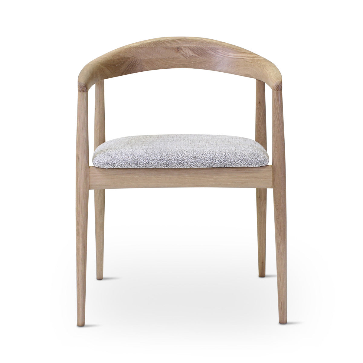 Chaise Pura Castle Line en chêne avec coussin gris