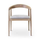 Chaise Pura Castle Line en chêne avec coussin gris