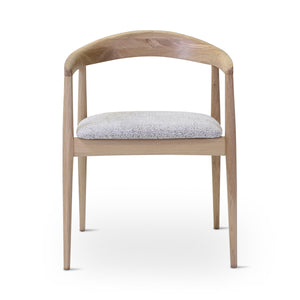 Chaise Pura Castle Line en chêne avec coussin gris