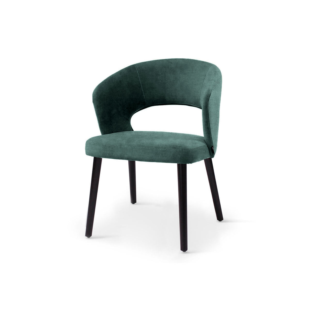 Détail du dossier arrondi de la chaise Fay
