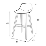 Détail de la chaise îlot Hapy pieds bois