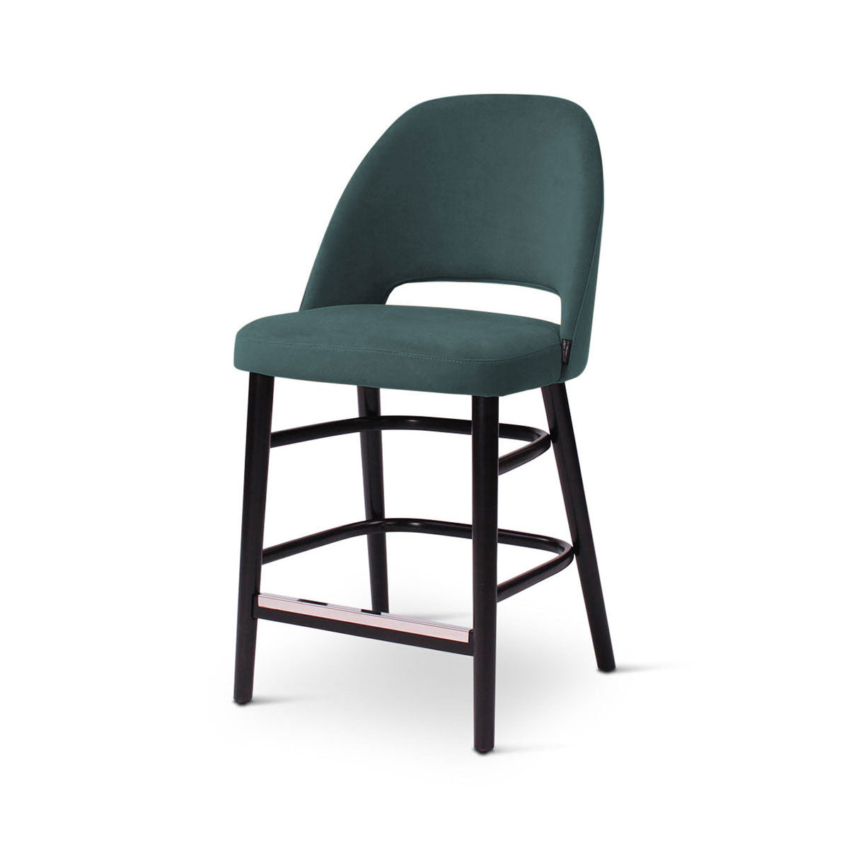 Chaise îlot Joy en velours Seven, détail du tissu