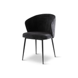 Chaise Lot avec pieds en métal noir