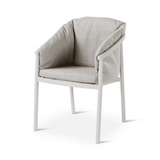Chaise outdoor Liv Castle Line en aluminium coloris Dune