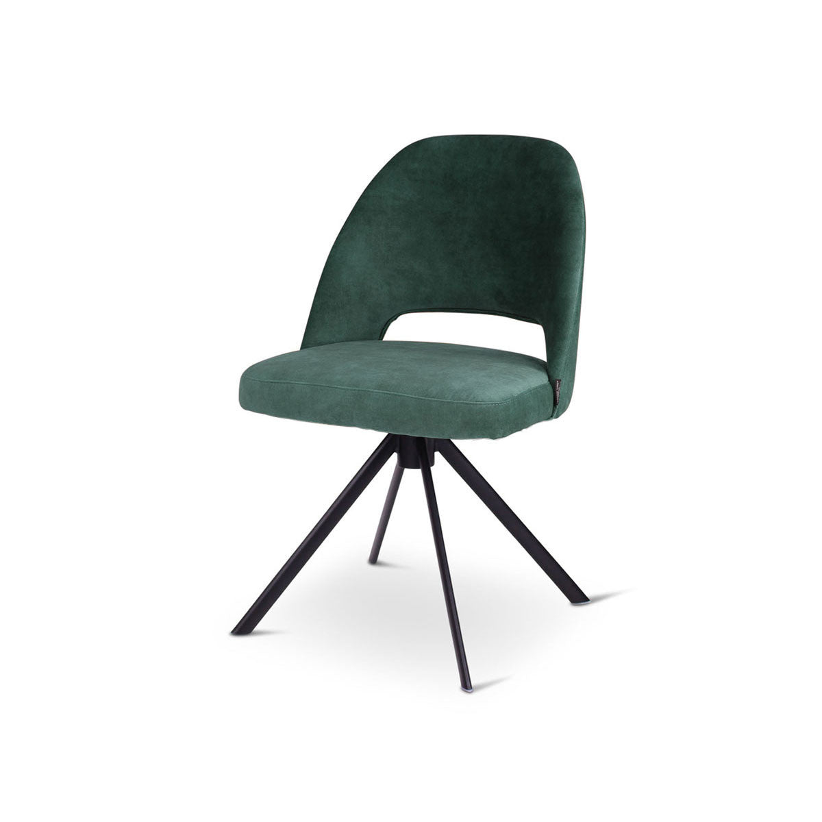 Chaise pivotante Joy avec pied en métal noir