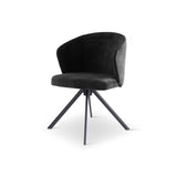 Chaise pivotante Lot avec pied en métal noir