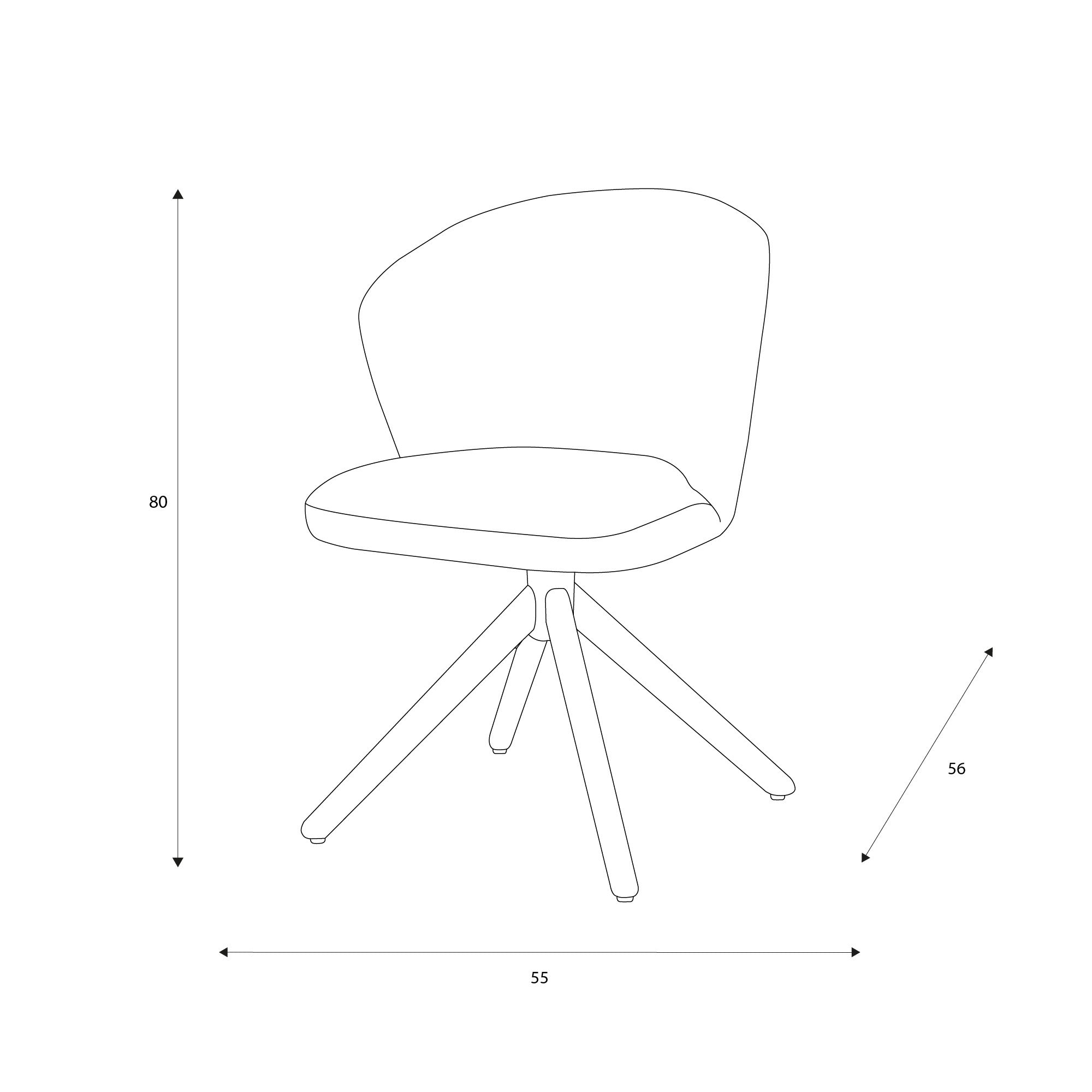 Chaise Torino coloris sable et naturel