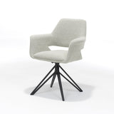 Ivoire en peluche de tissu de fauteuil katy, tourne