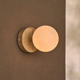 Applique murale sans fil en bois et verre marron clair Richella