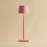 Lot de 4 lampes de table rechargeables rose avec station