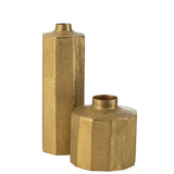 Détails du Vase Carré J-Line en Métal Doré - Finition haut de gamme