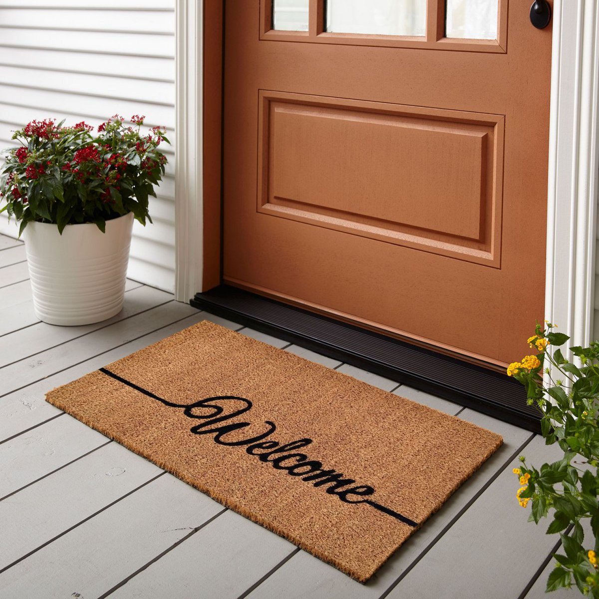 Tapis coco 60 x 40 cm paillasson paillasson paillasson tapis anti-poussière porte d'entrée