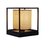 Table légère "bêta" gris en métal avec écran de tissu en gris, avec douille E14, lampe pour le salon, salle à manger, couloir et bureau, 15 x 15 x 17 cm
