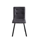 Chaise noire moderne avec cadre en acier et tissu de qualité