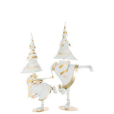 Figurine J-Line Sapin du Père Noël sur un fond décoratif
