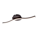 Mur / plafond LED "Onda", plafond métallique et plastique en noir, avec des LED fermement intégrées, l'éclair