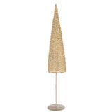 Arbre de Noël doré sur fond neutre, décoration intérieure