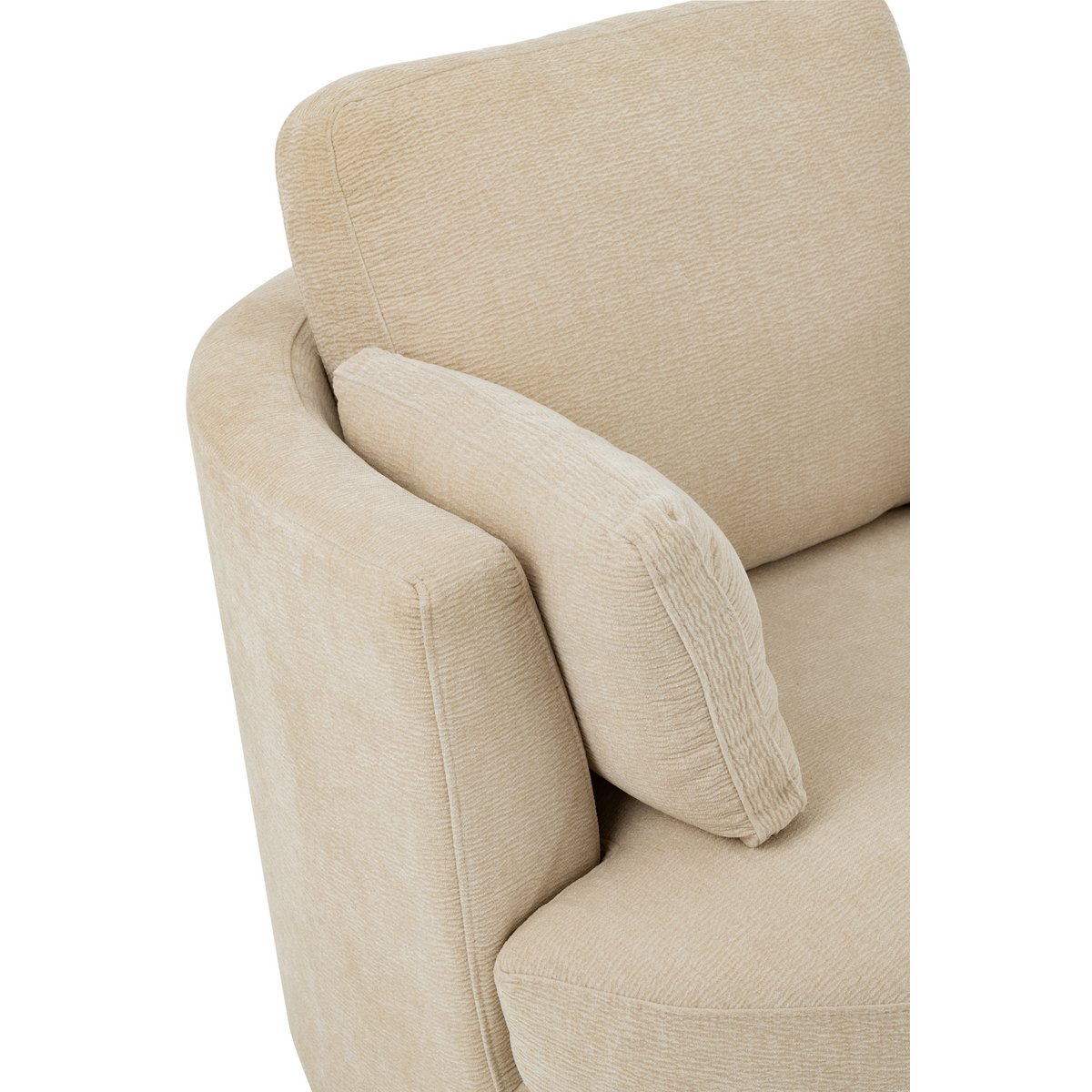 Chaise longue Swiv en beige, ambiance cosy