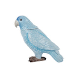 Pot de Rangement Oiseau en céramique bleu, vue de côté