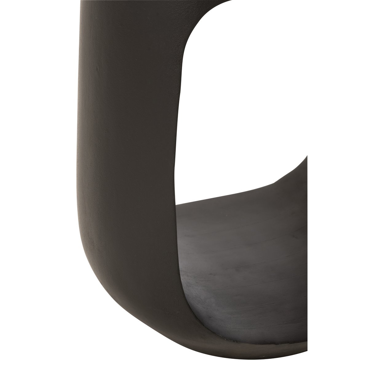 Détail de la surface de la Table d'Appoint Pod en bois recyclé noir