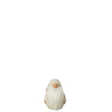 Figurine J-Line Gnome Beard en porcelaine grise, élégante et charmante