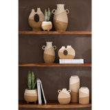 Vase J-Line Calcitly Beige - vue latérale mettant en valeur la forme