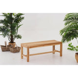 Banc de jardin en teck dans un cadre extérieur