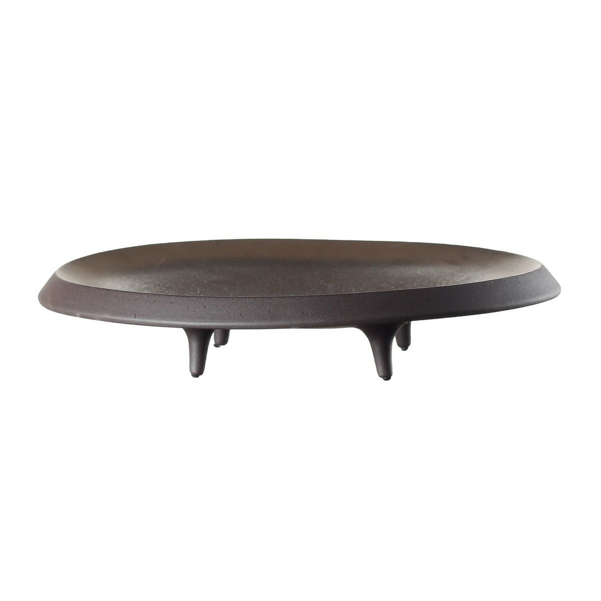Assiette design East+West en céramique moderne avec finition bronze