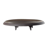 Assiette design East+West en céramique moderne avec finition bronze