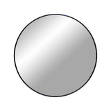 Miroir Madrid noir avec cadre en aluminium, design circulaire élégant