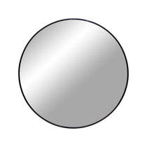 Miroir Madrid noir avec cadre en aluminium, design circulaire élégant