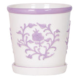 Cache-pot en céramique lilas