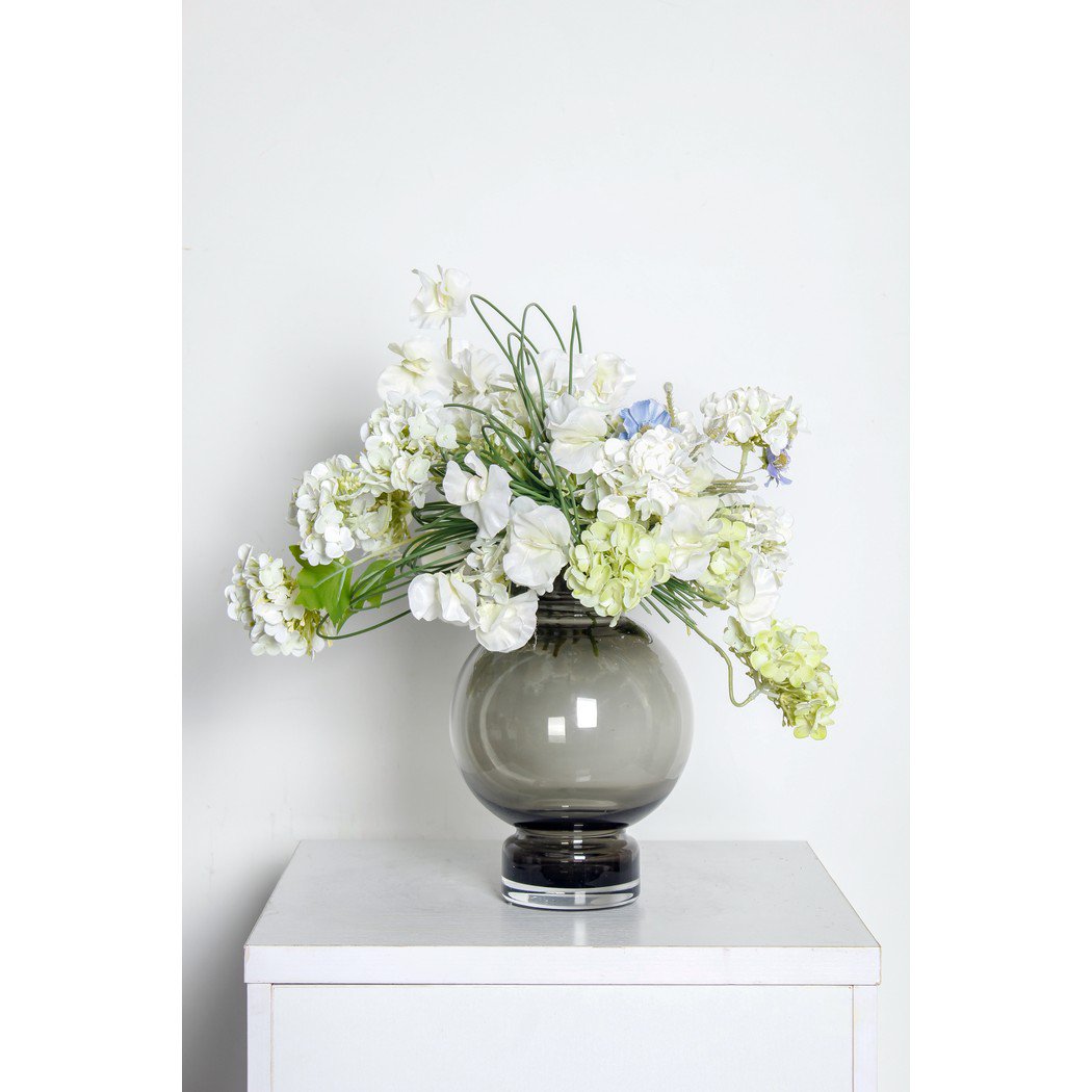 Vase ORURO en verre noir, design contemporain