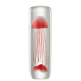 Presse-Papier Méduse en verre rouge, design cylindrique élégant