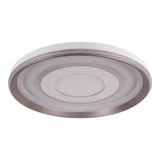 Plafond LED "DOIRA" Ø 50,5 cm, 7,5 cm de haut, métal et plastique en argent et blanc, LED intégrés, 3600 lm lumineux, dimmable, fonction CCT 3000-6500 K, fonction de lumière nocturne