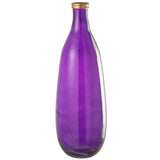 Vase J-Line en verre avec bordure dorée, détails de couleur