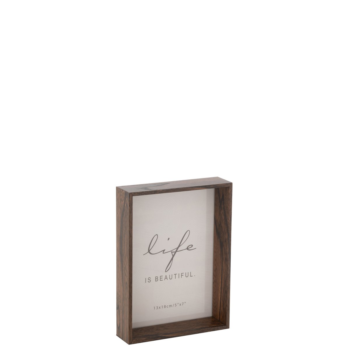 Cadre photo J-Line Moira en bois marron, vue avant