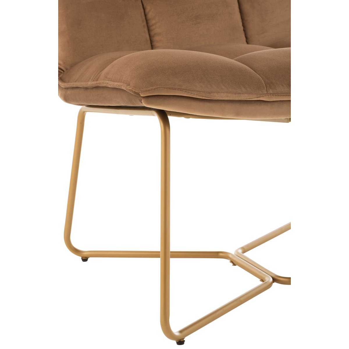 Chaise longue J-Line Lisa en métal marron vue de face