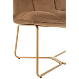 Chaise longue J-Line Lisa en métal marron vue de face