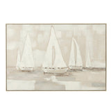 Tableau J-Line Tog - acrylique sur toile - blanc/marron