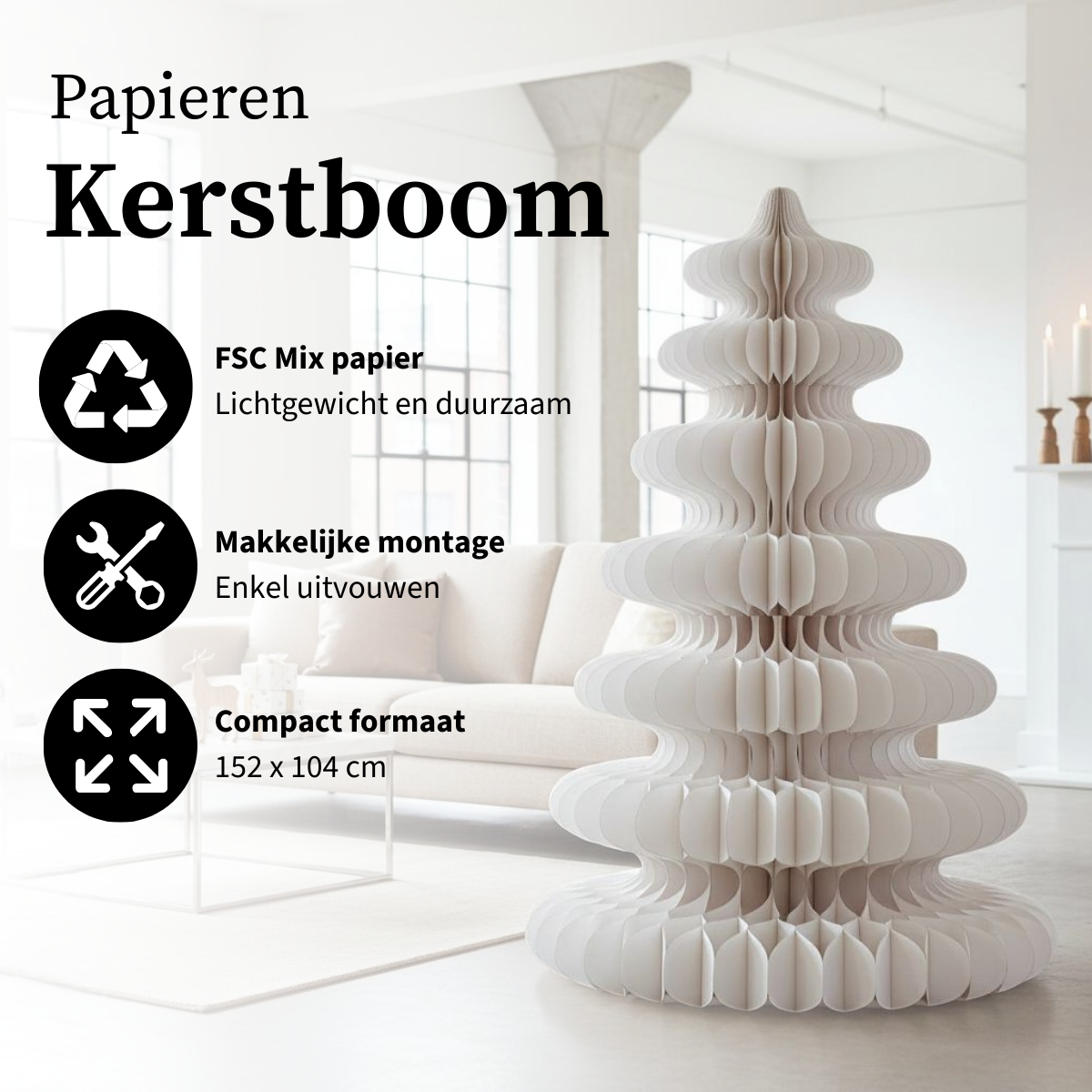 Sapin de Noël décoratif Blanc