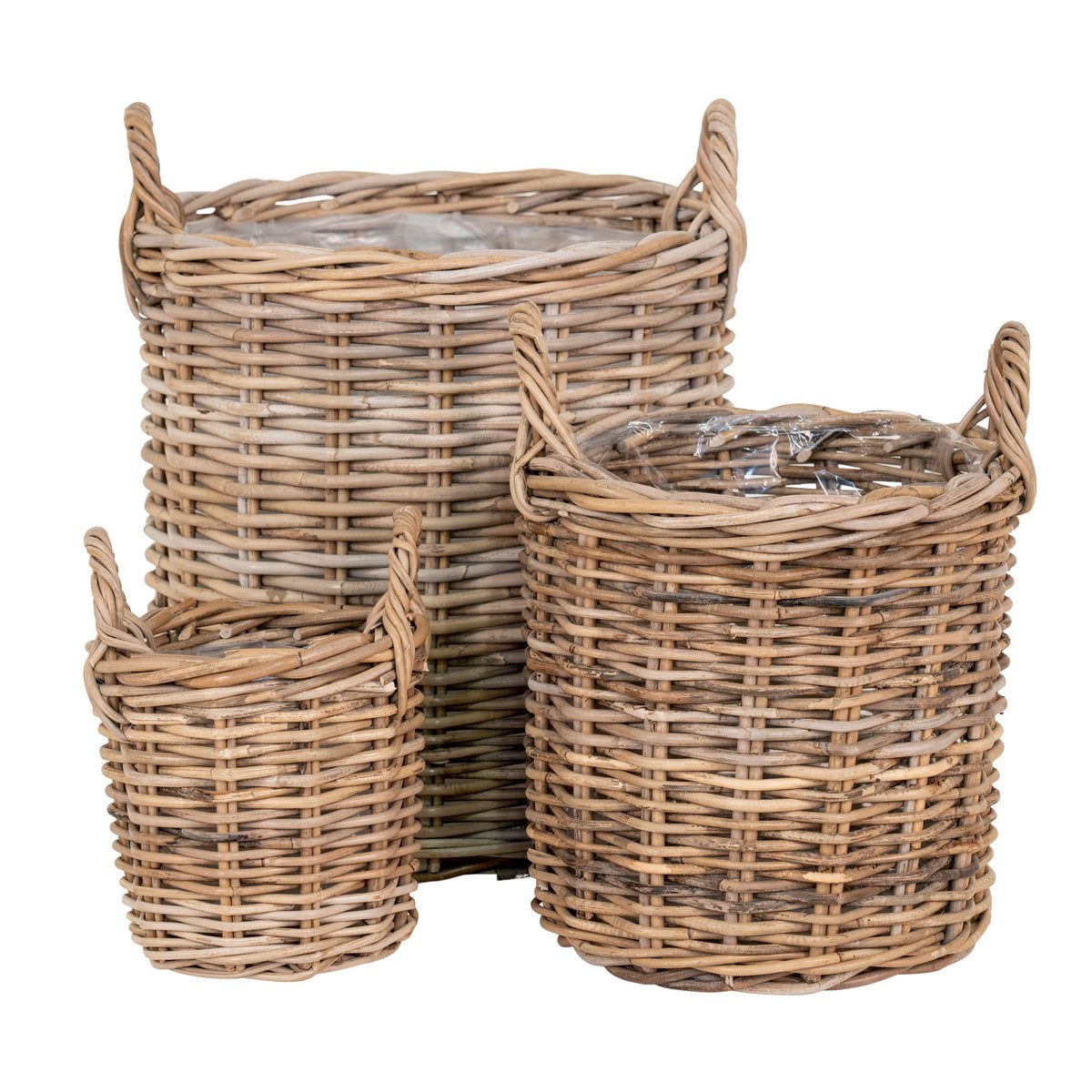 Paniers Sema en rotin naturel, lot de 3 tailles, style bohémien