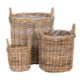 Paniers Sema en rotin naturel, lot de 3 tailles, style bohémien