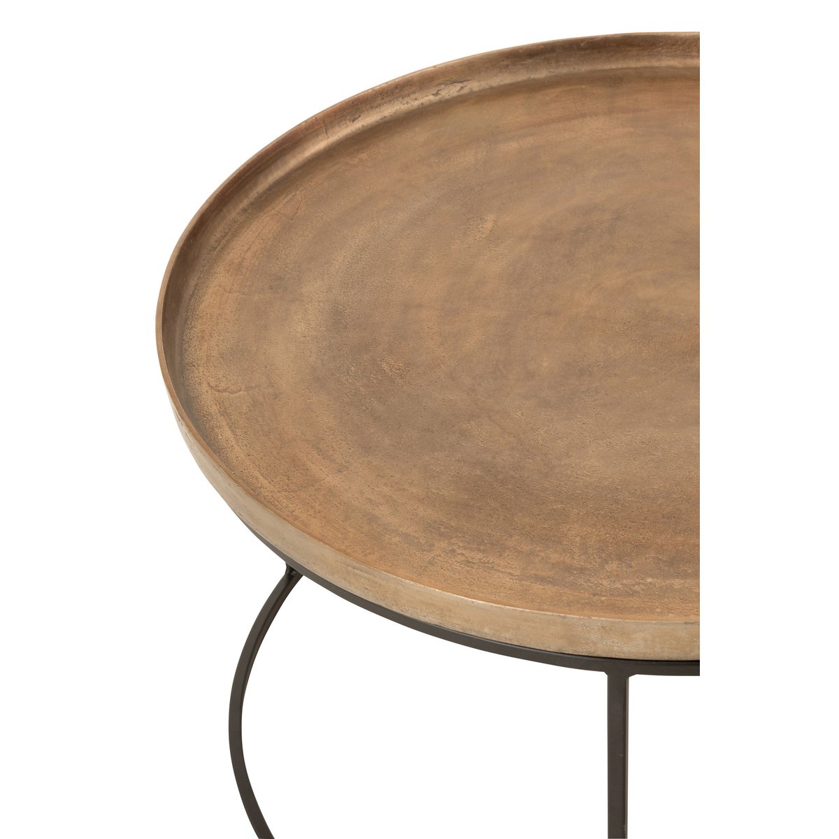 Ensemble de trois tables d'appoint J-Line Round, disposition élégante