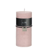 Bougie cylindrique J-Line rose poudré - élégante et chic