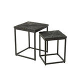 Ensemble de deux tables d'appoint Shanil, présentation complète