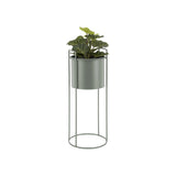 Détail du pot de fleurs Essence rond, finition élégante