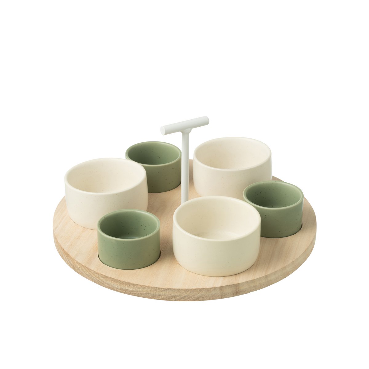 Boîte de rangement vert/blanc pour vaisselle à tapas J-Line